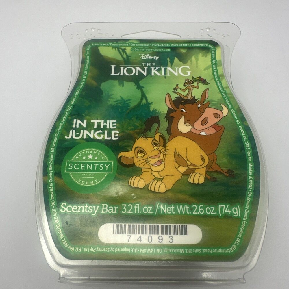Scentsy In the Jungle The Lion King 3.2 fl. oz. Bar NEW retired Disney Scent